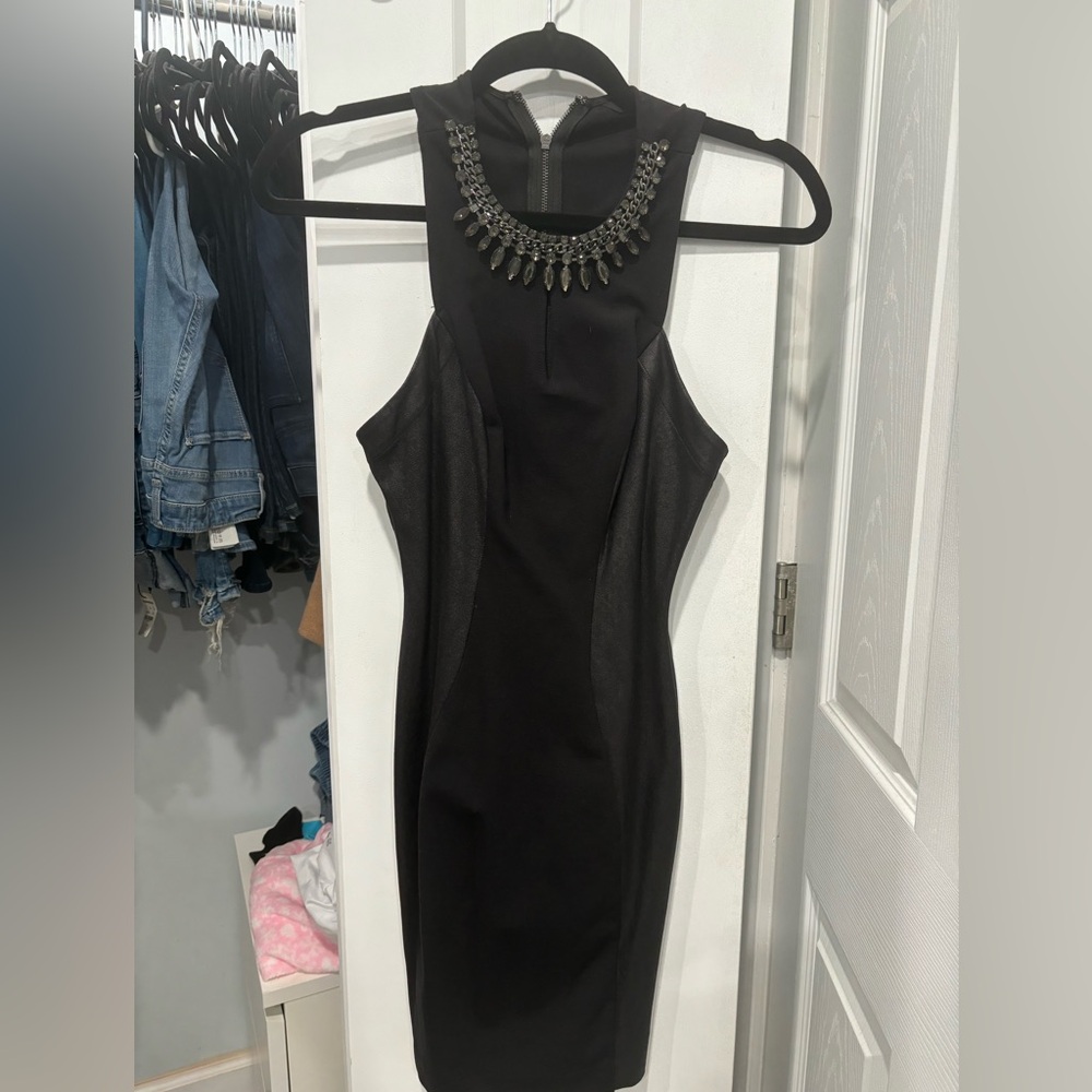 Black fitted dress